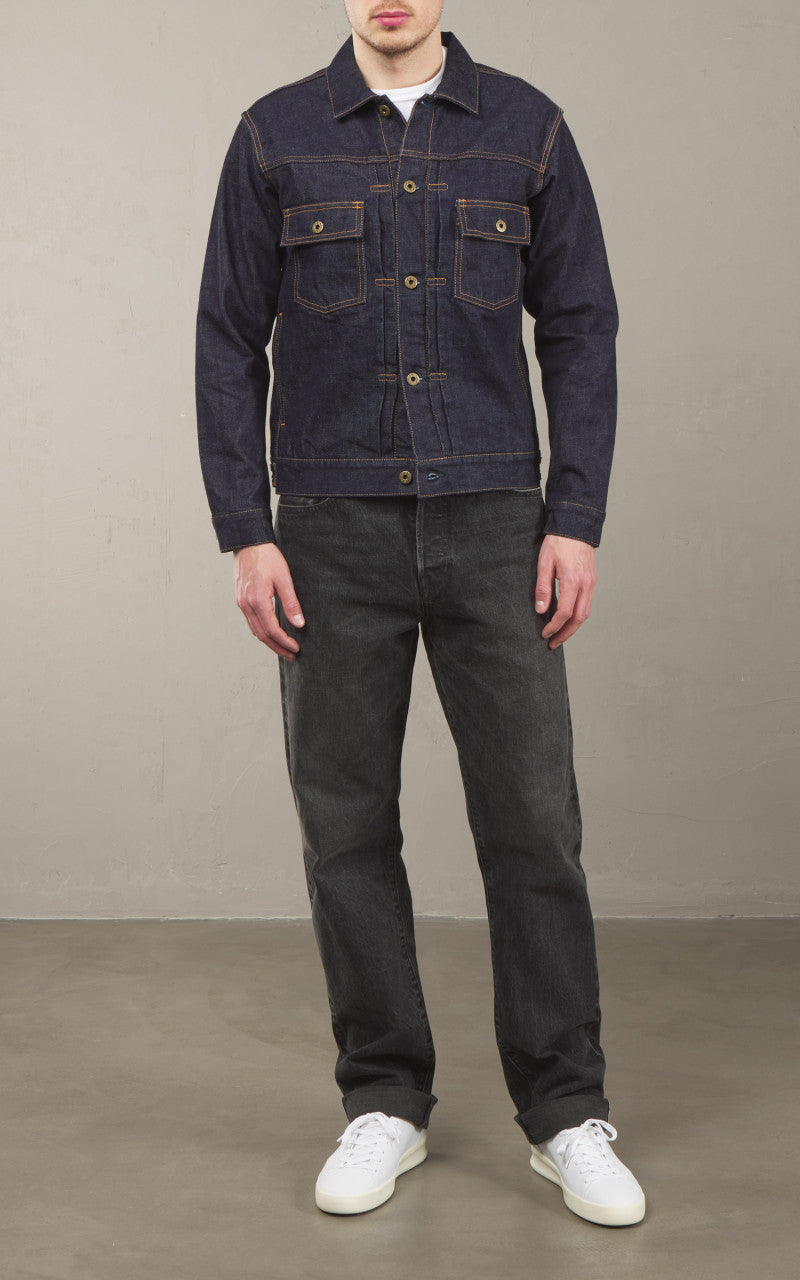 テンダーロイン　MOSS STITCH ZIP UP JKT  BLUE TENDERLOIN - 22SS テンダーロイン MOSS STITCH ZIP ジップ