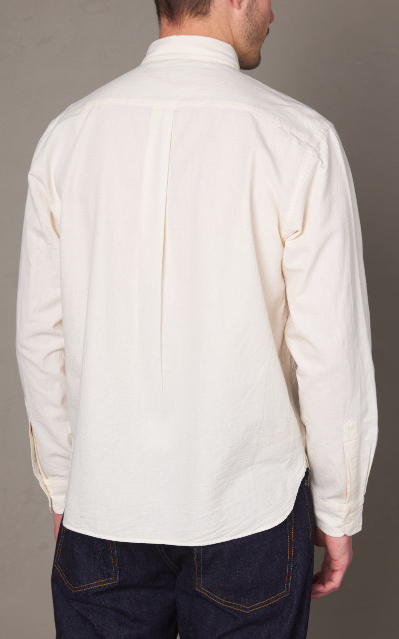 Japan Blue Cote d’Ivoire Cotton Selvedge Chambray Shirt Natural