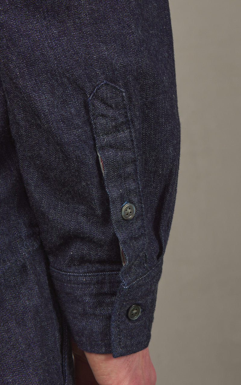 Japan Blue JBLS1043 Cote d’Ivoire Cotton Selvedge Denim Western Shirt Indigo 8oz