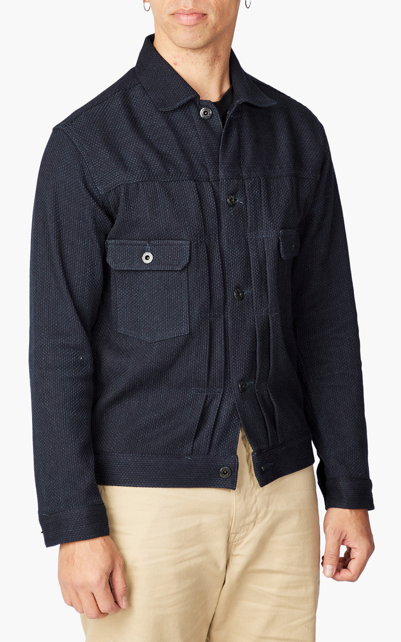 さとこblue Japan Blue Sashiko Type 2 Jacket Indigo
