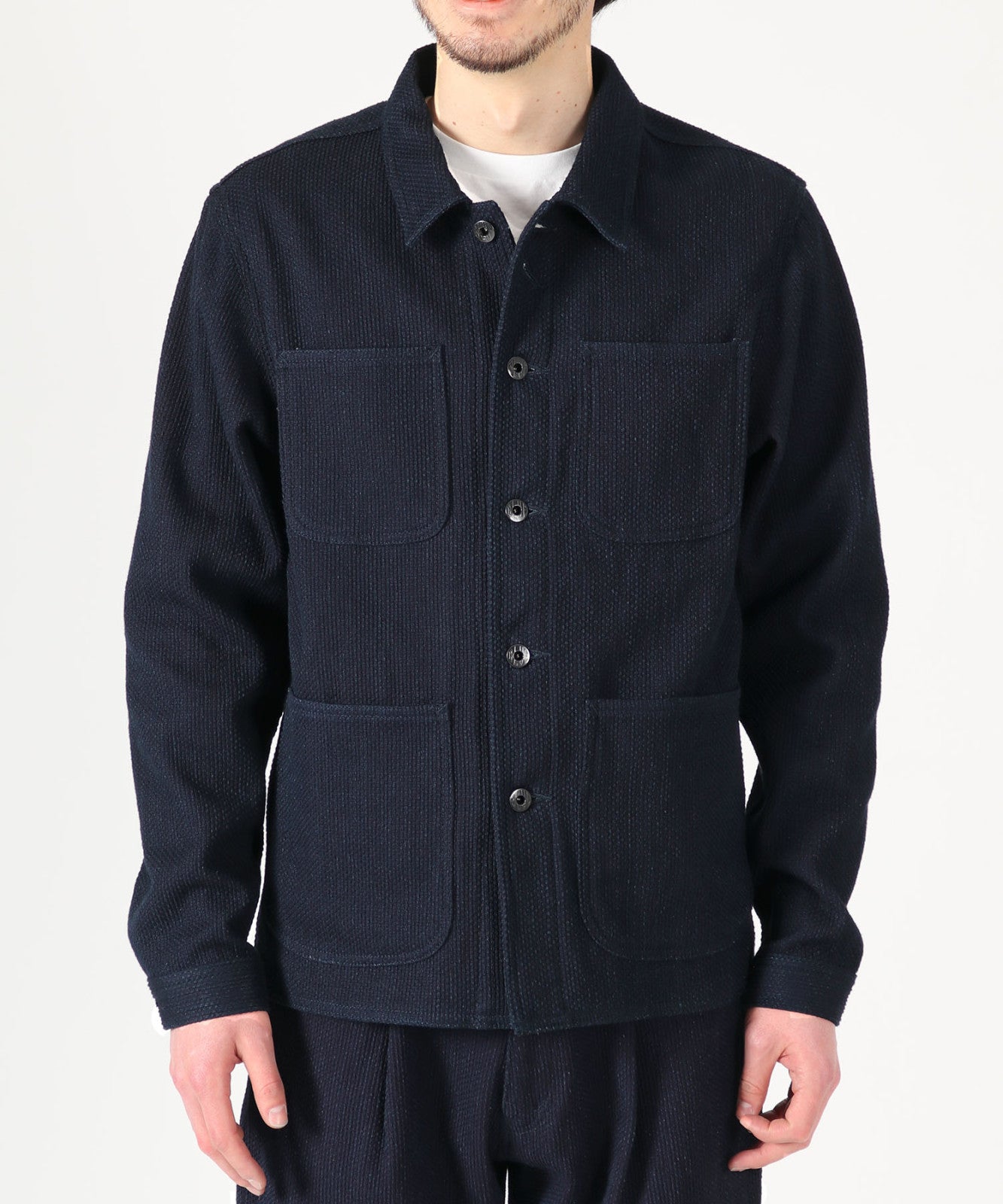 Japan Blue JBOT1304 Sashiko Coverall Jacket Indigo 11oz