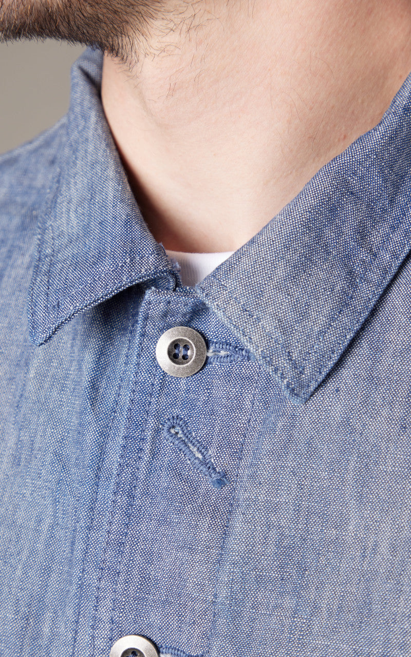 Japan Blue Heavy Chambray Coverall Sax 14oz