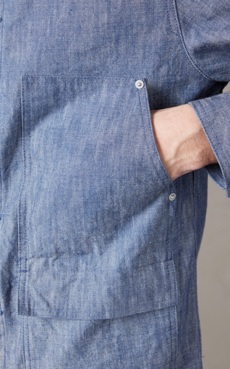 Japan Blue Heavy Chambray Coverall Sax 14oz