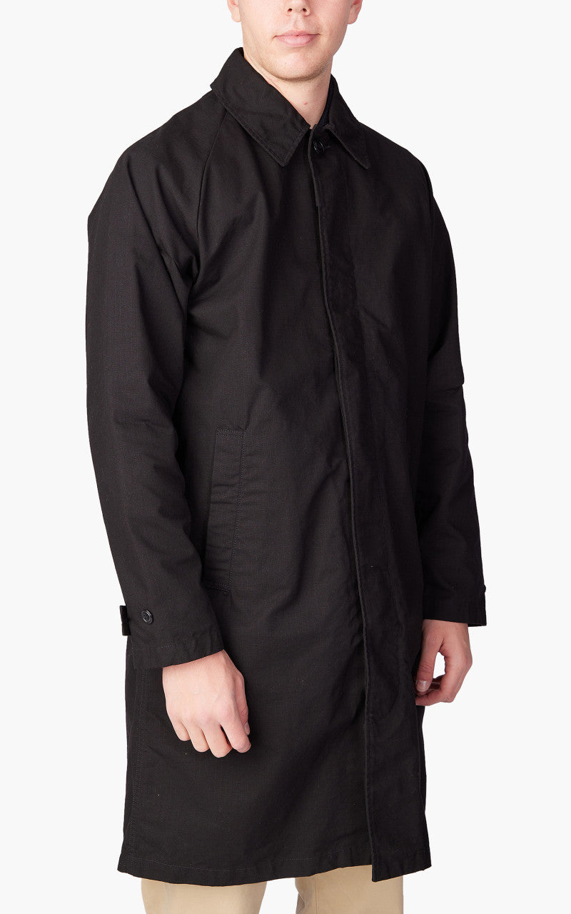 Japan Blue Balmacaan Coat Black