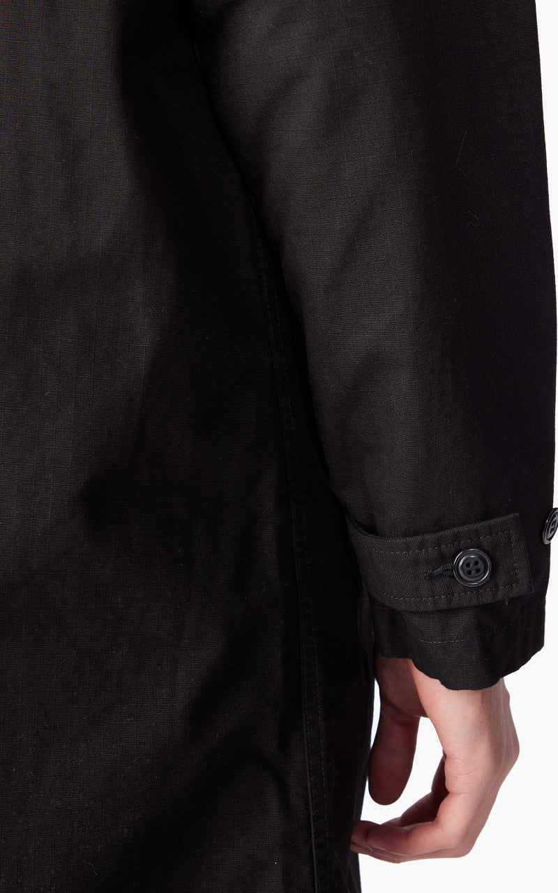 Japan Blue Balmacaan Coat Black