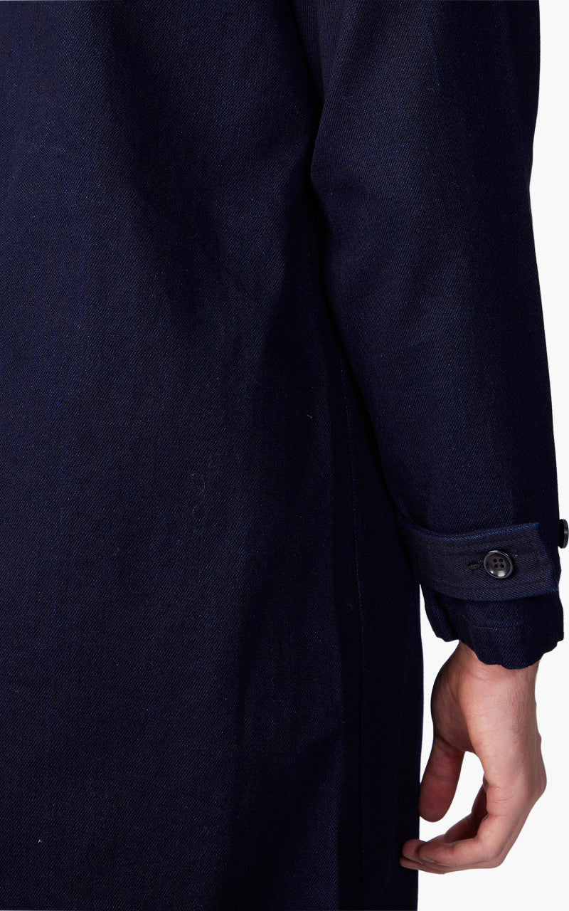 Japan Blue Balmacaan Coat Indigo 12.5oz