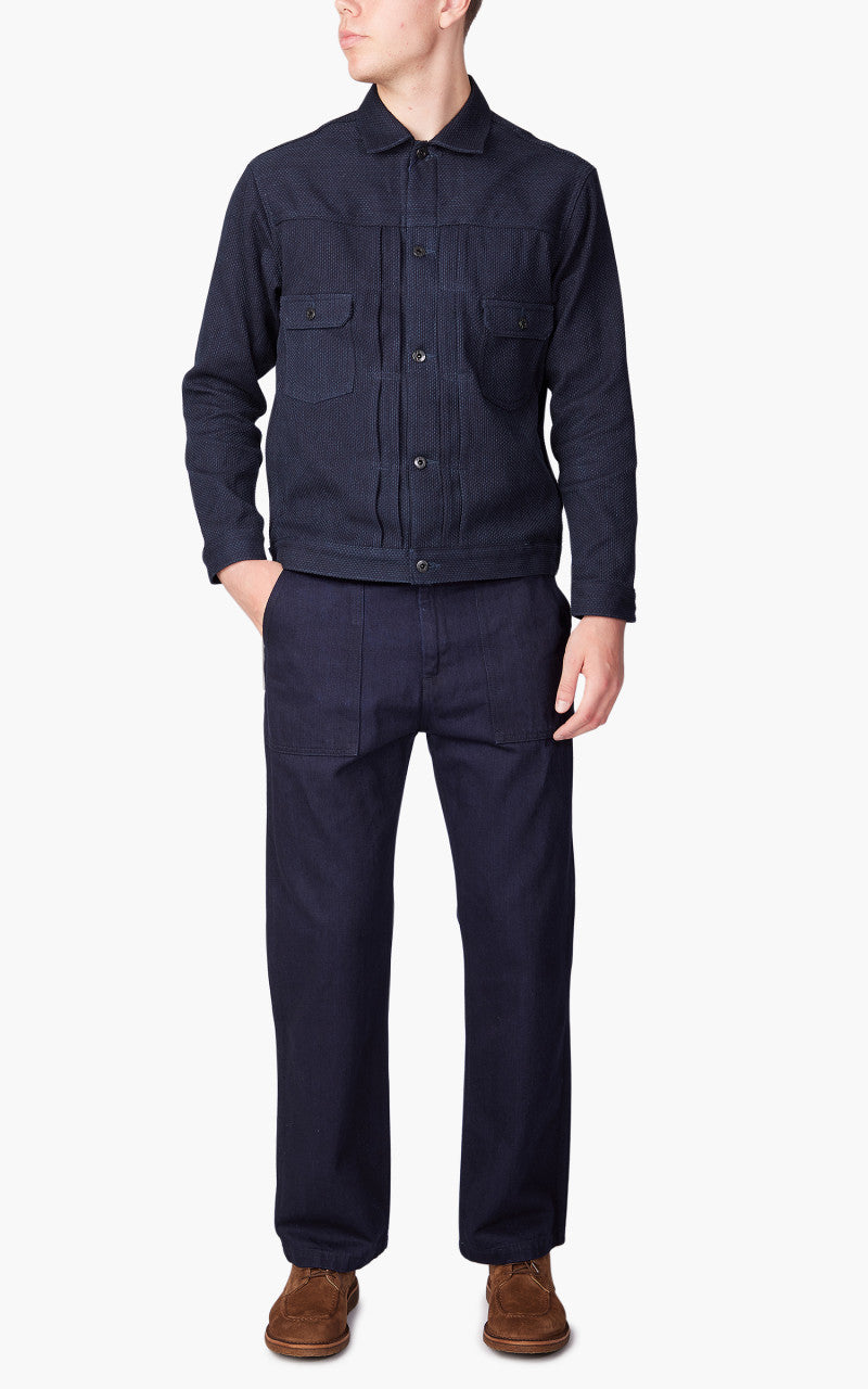 Japan Blue Modern Military Baker Pants Denim Indigo