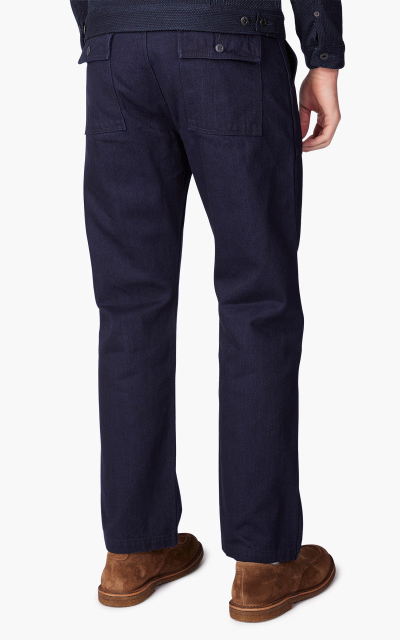 Japan Blue Modern Military Baker Pants Denim Indigo