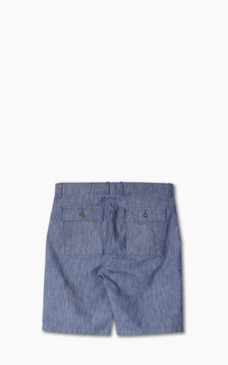 Japan Blue Heavy Chambray Shorts Sax