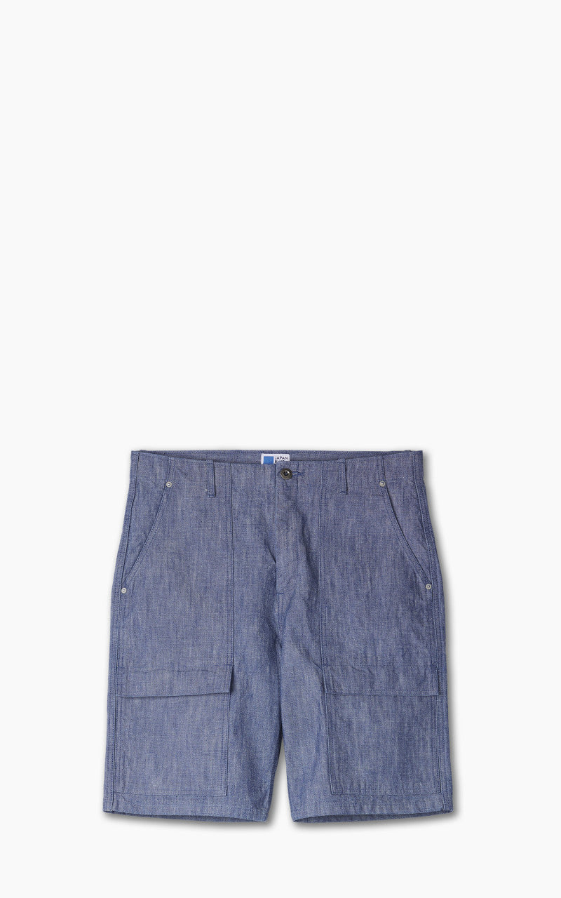 Japan Blue Heavy Chambray Shorts Sax