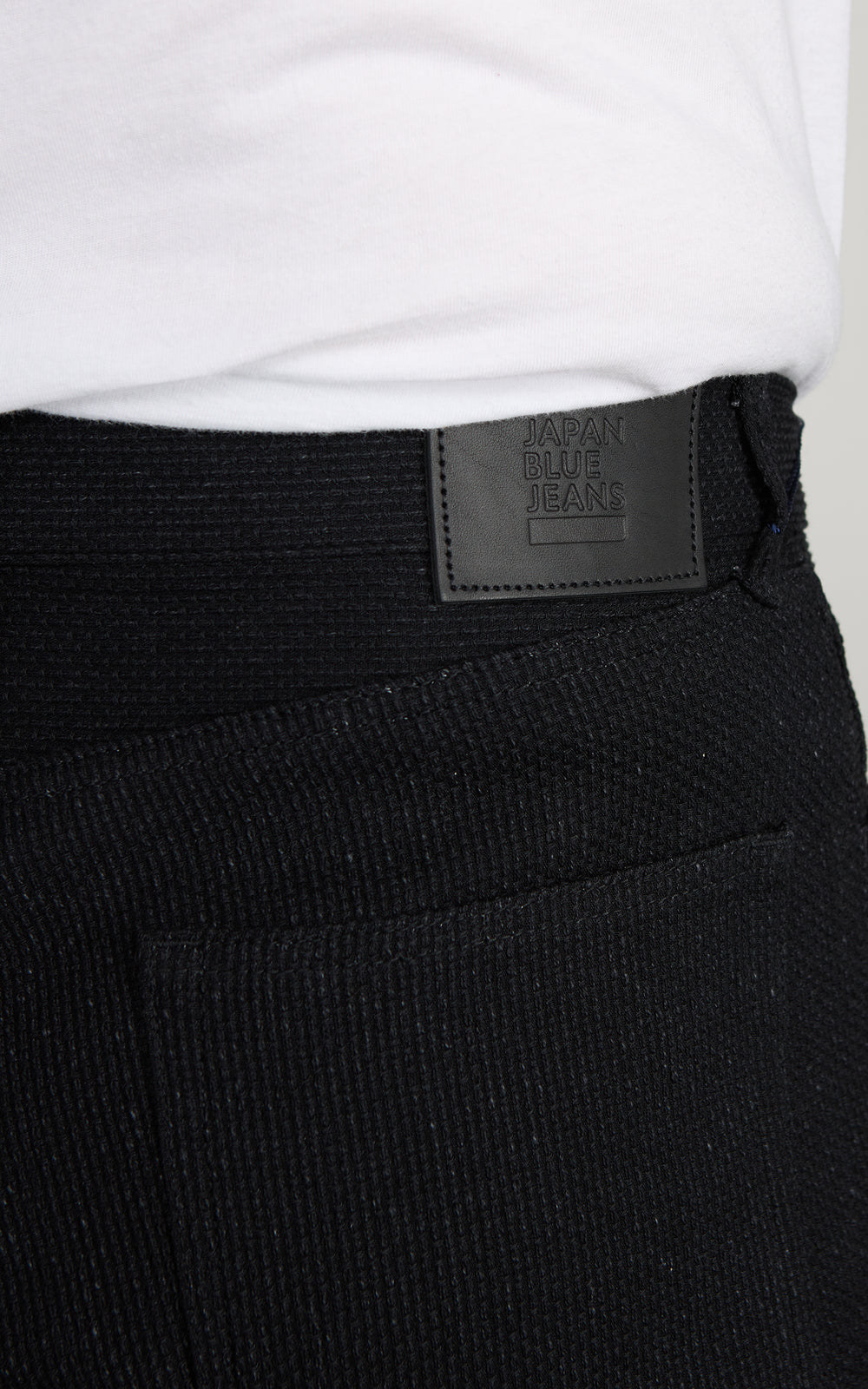 Japan Blue JBJE1525 Sashiko Wide Tapered Pants Black