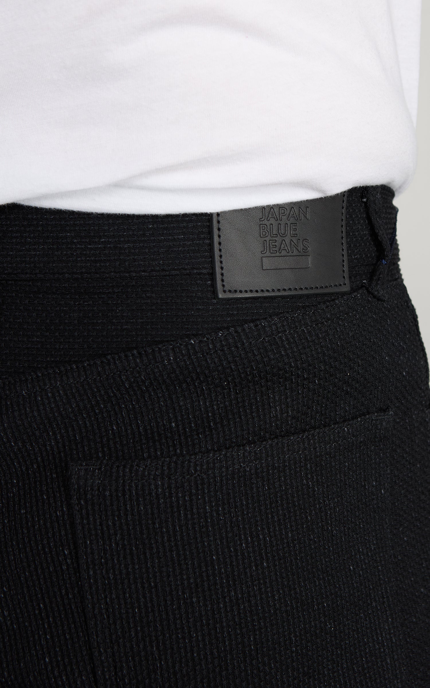 Japan Blue JBJE1525 Sashiko Wide Tapered Pants Black