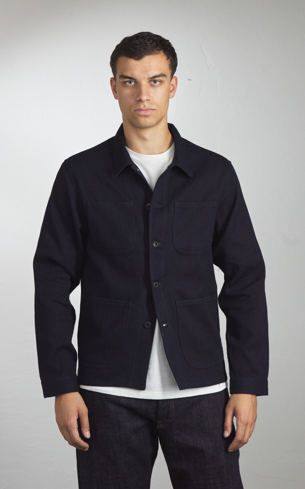 Japan Blue JBOT1304 Sashiko Coverall Jacket Indigo 11oz