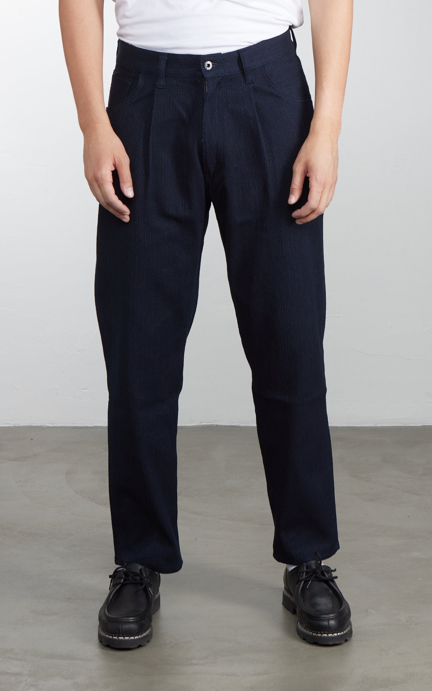 Japan Blue Sashiko Wide Tapered Pants Indigo