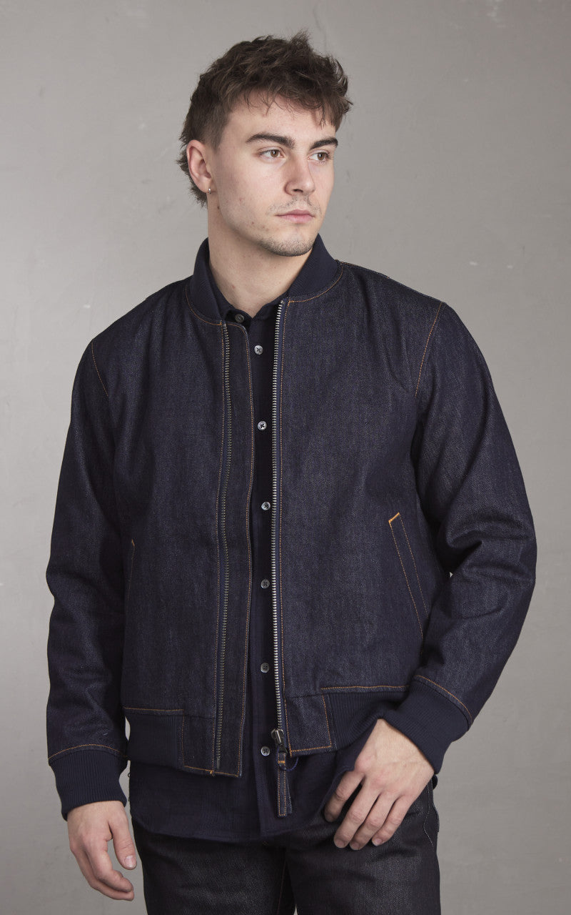 Japan Blue JBOT1307 Denim Bomber Jacket Indigo 13oz