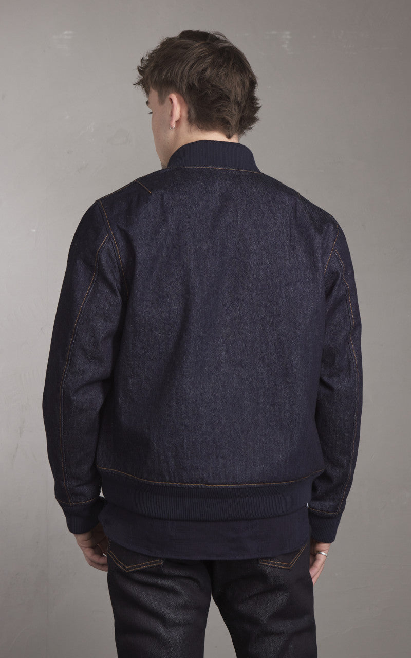 Lサイズ JAPAN BLUE JEANS Bomber Jacket Japan Blue JBOT1307 Denim Bomber Jacket Indigo 13oz