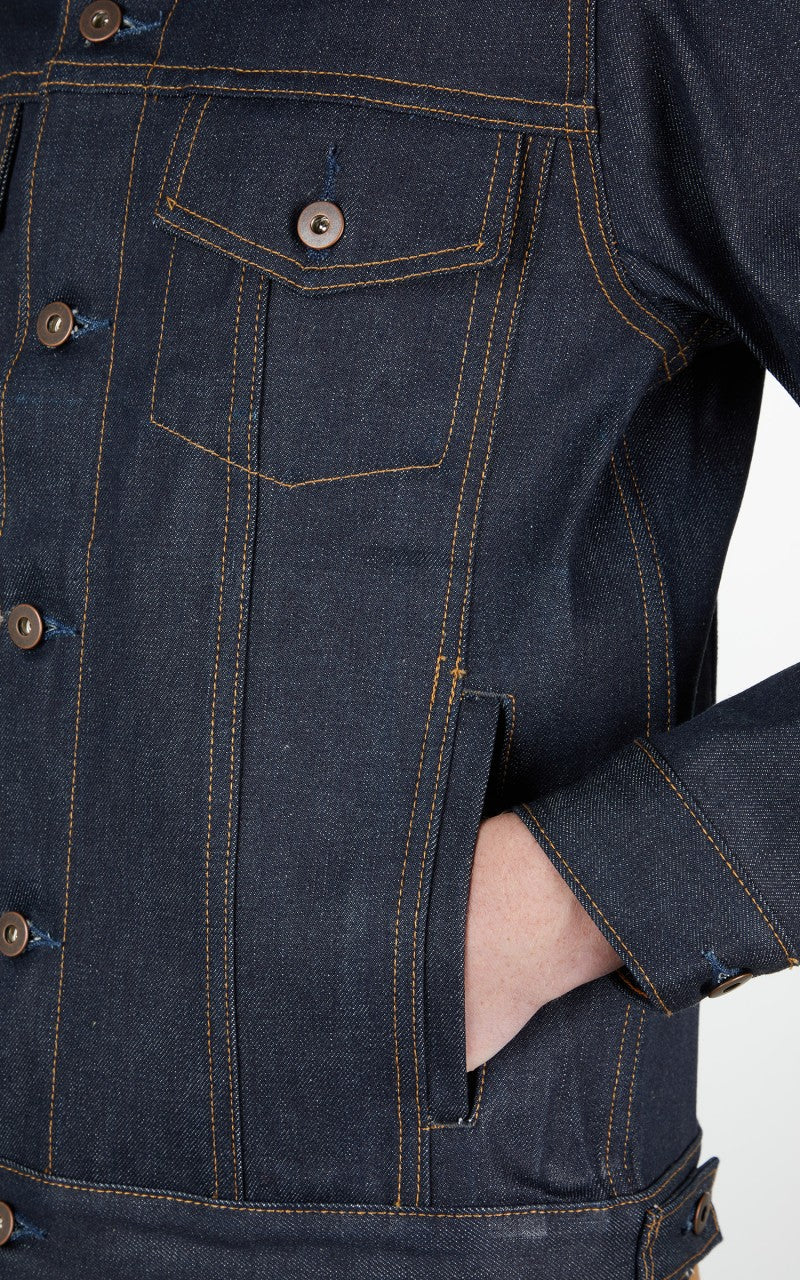 Tellason Jean Jacket Blanked Lined Selvedge Denim 16.5oz