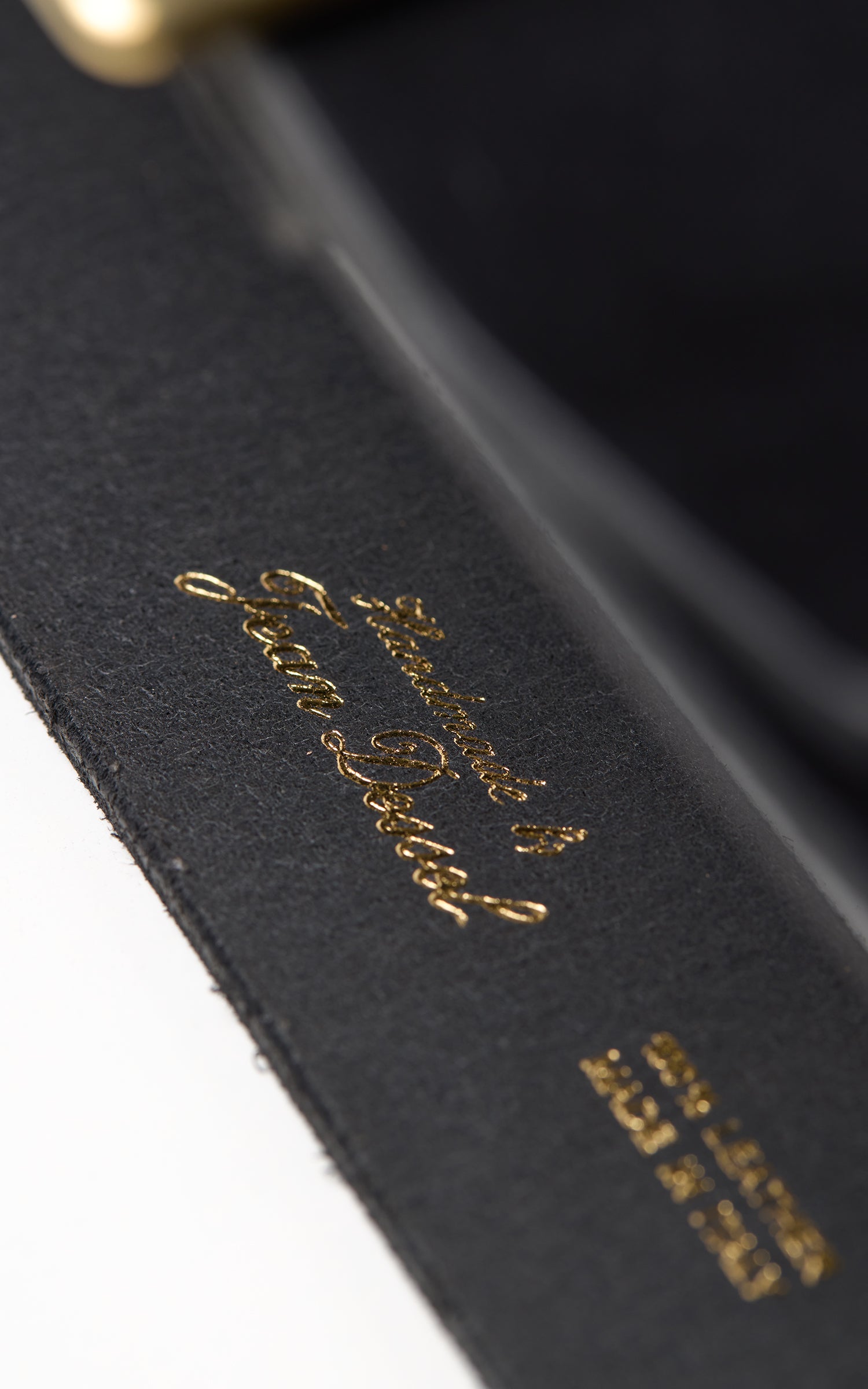 Jean Dessel Heavy Square Gold Buckle Belt 4cm Black