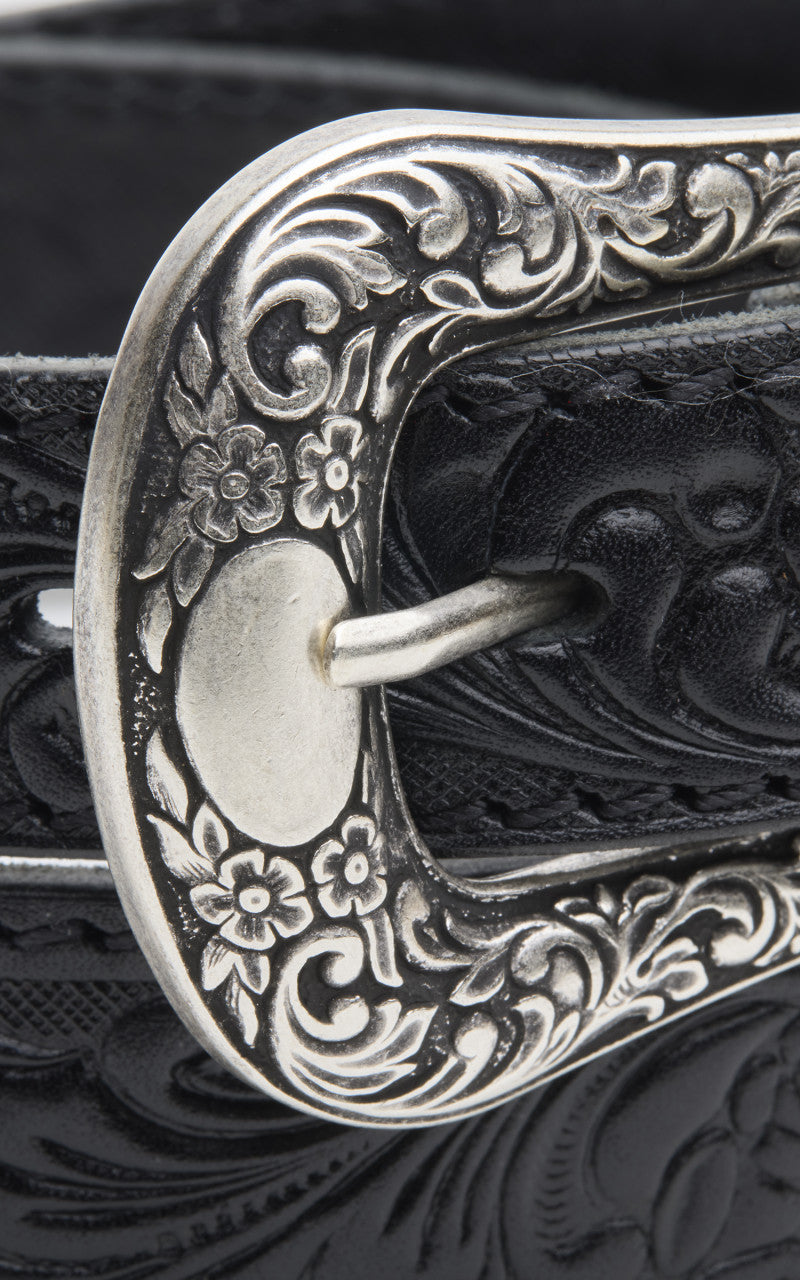 Jean Dessel Western Belt Zamac Buckle Ornaments Black