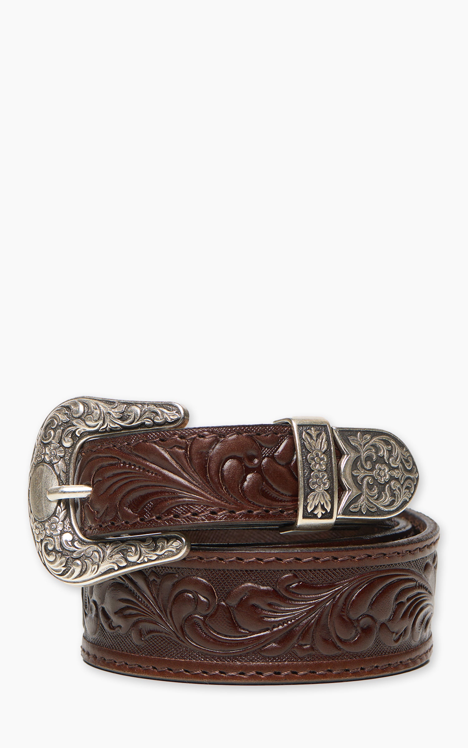 Jean Dessel Western Belt Zamac Buckle Ornaments Brown