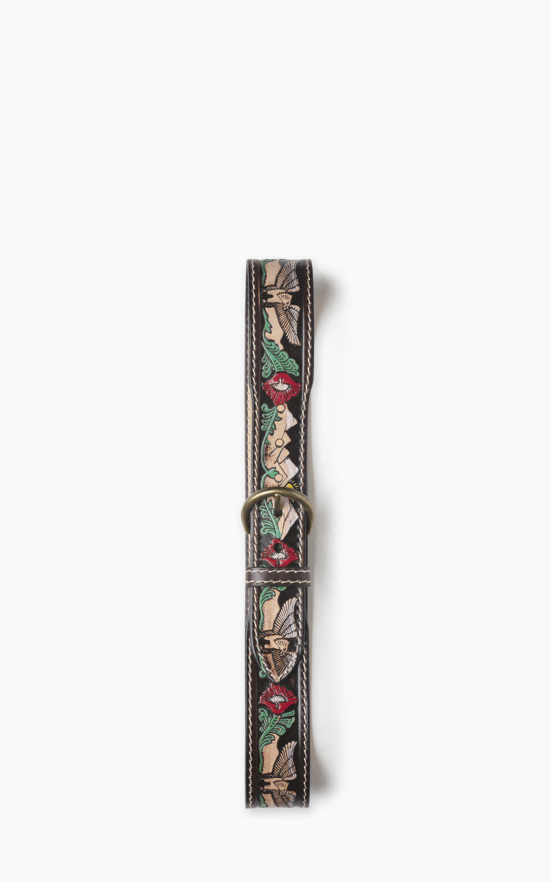 Jean Dessel Half Round Buckle Belt Painted Eagle