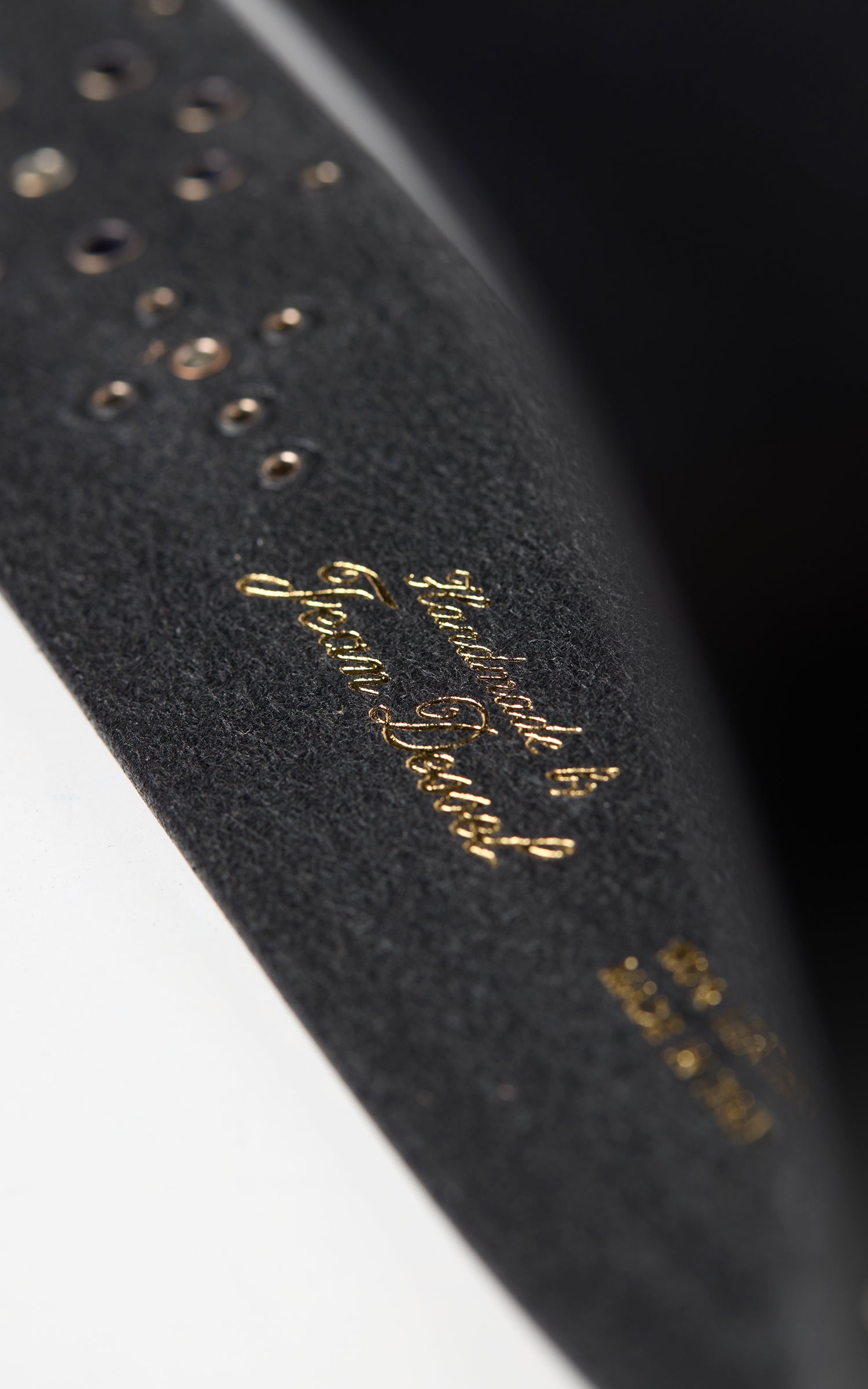 Jean Dessel Square Buckle Belt Bull Shoulder Rivets Ornament Black