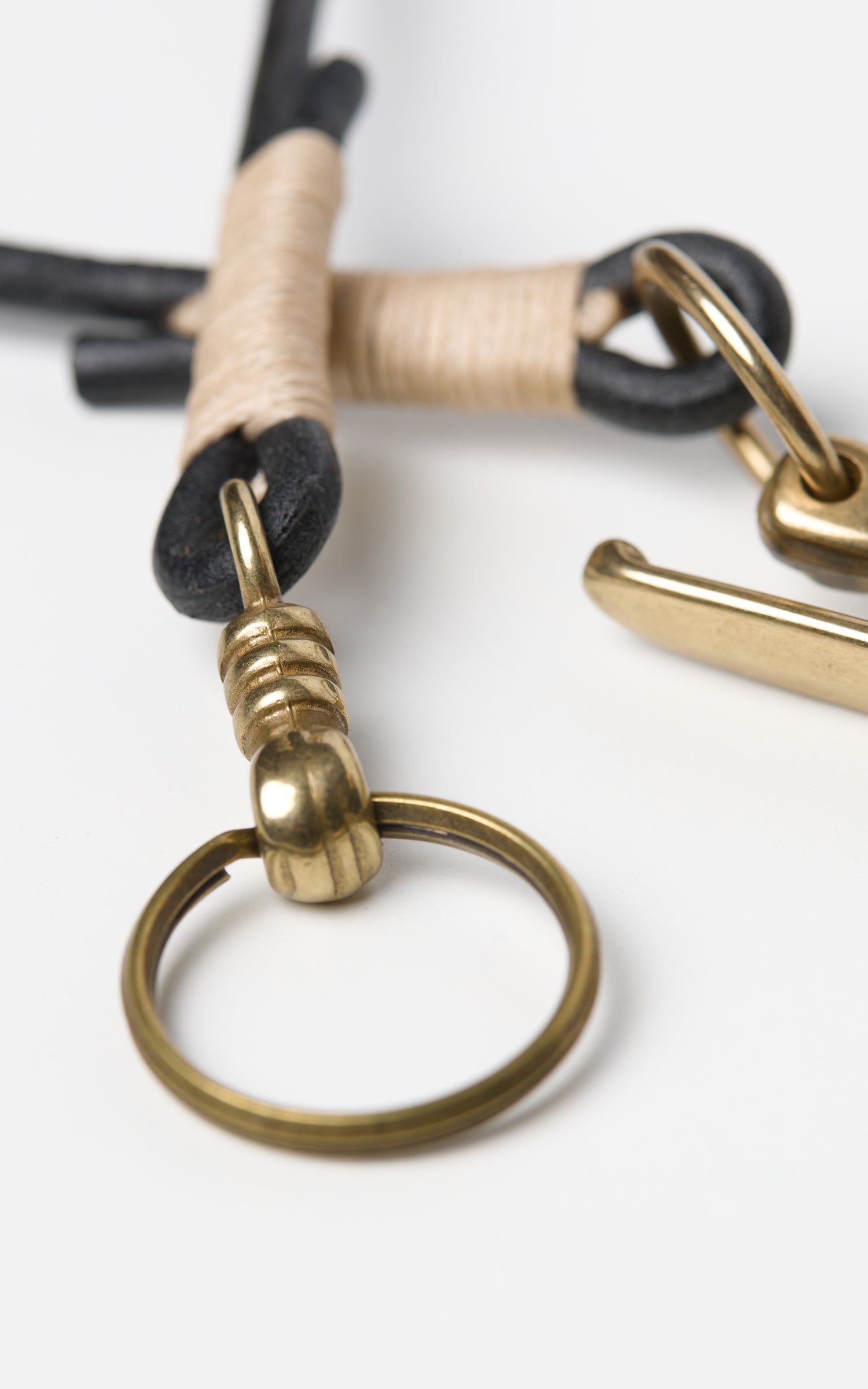 Jean Dessel Hand-Sewn Leather Wallet Chain Black