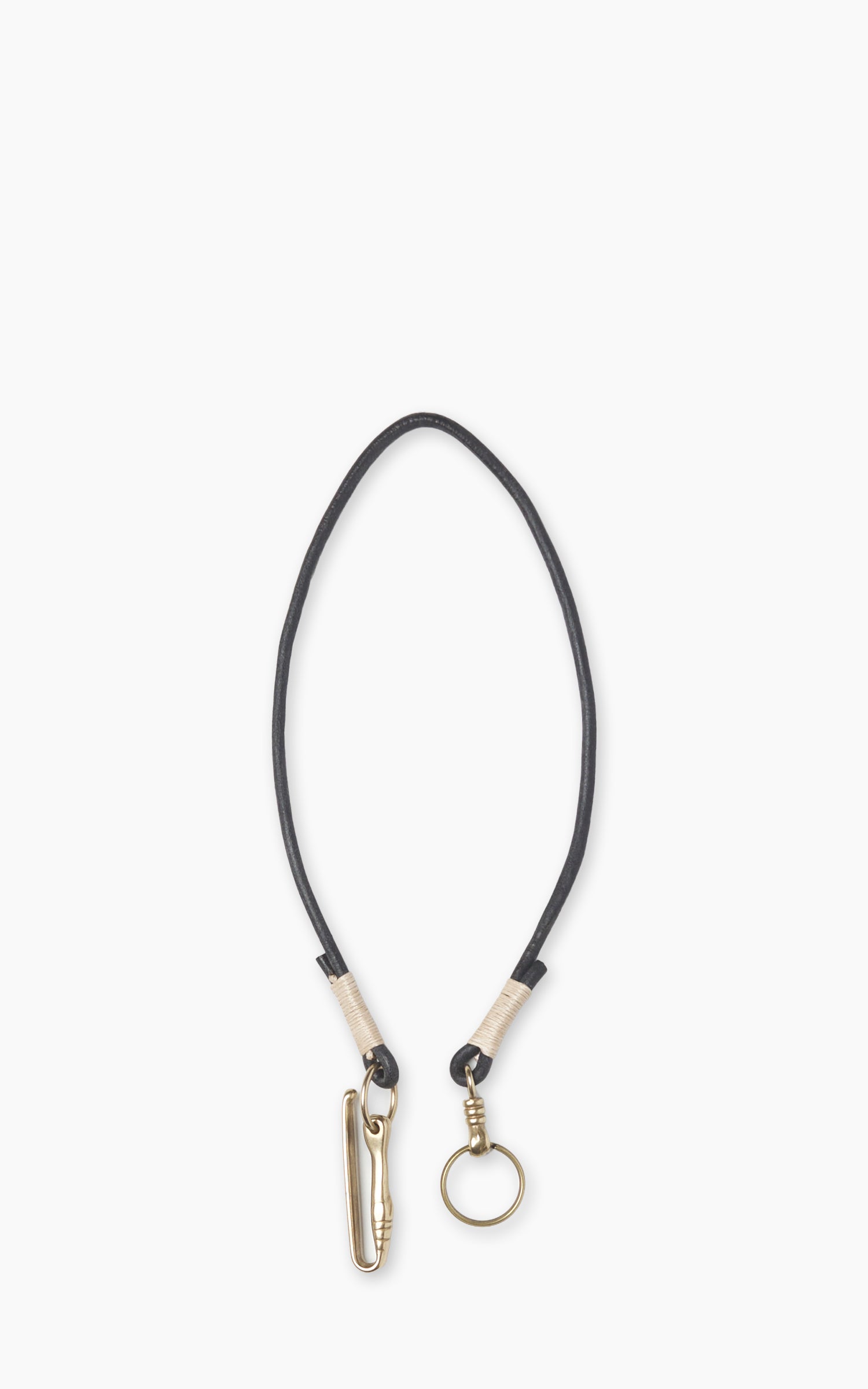 Jean Dessel Hand-Sewn Leather Wallet Chain Black