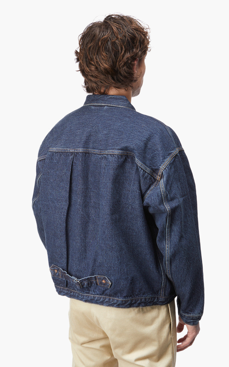 Kaptain Sunshine Denim Tracker Jacket Indigo Vintage Wash