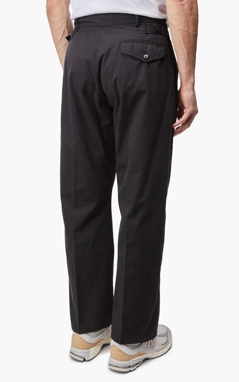 Kaptain Sunshine Garment Dyed 2Pleats Straight Trousers Ink Black