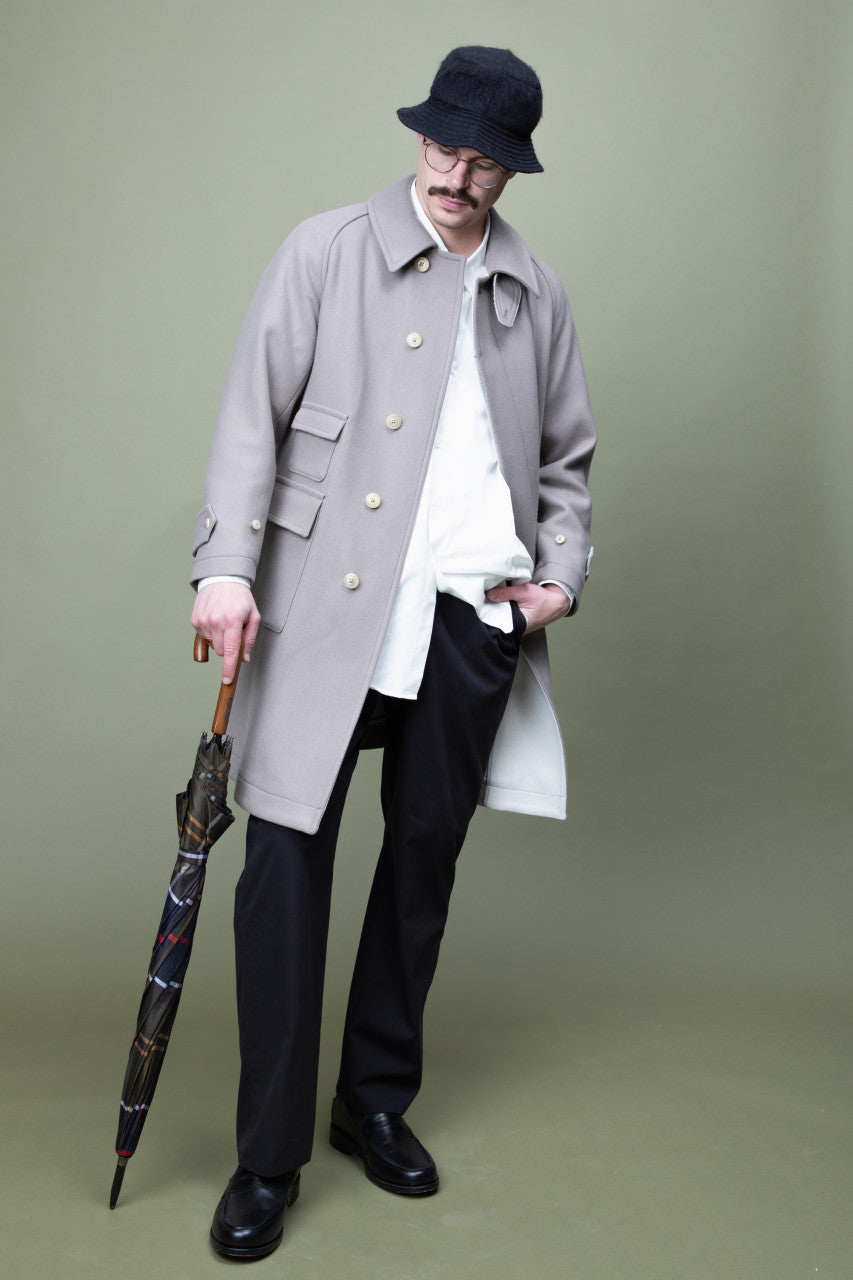 Kaptain Sunshine Traveller Coat Light Grey