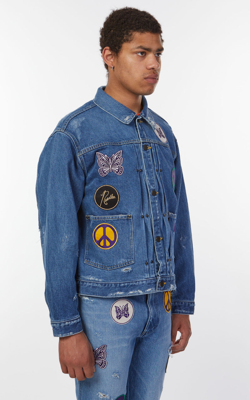 Needles Assorted Patches Jean Jacket Indigo Needles Assorted Patches Jean Jacket Indigo