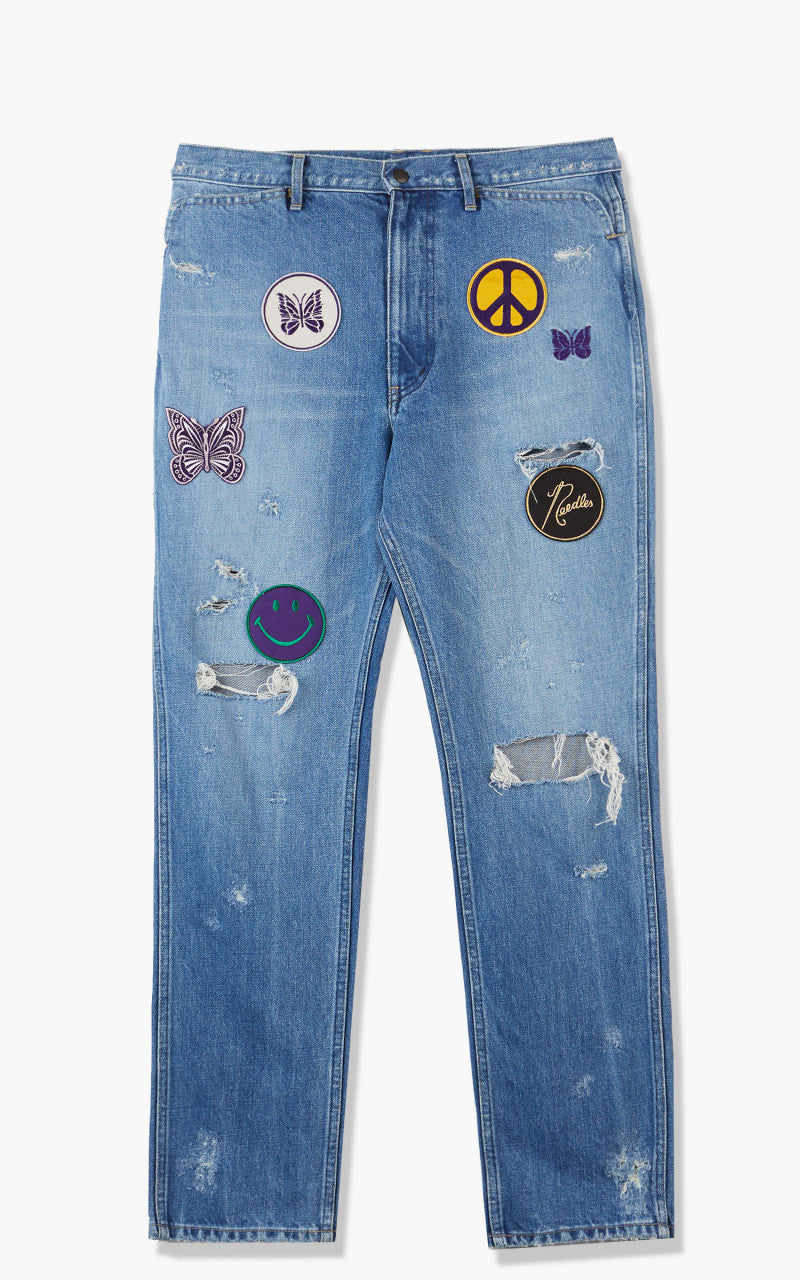 Needles Assorted Patches Slim Jean Indigo