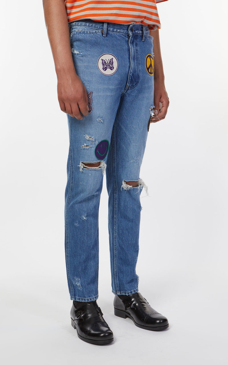 Needles Assorted Patches Slim Jean Indigo