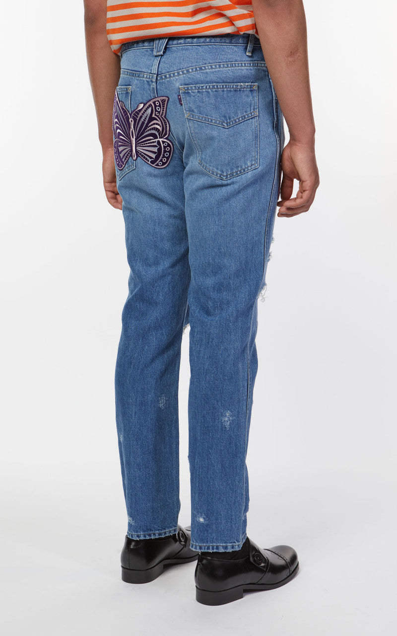 Needles Assorted Patches Slim Jean Indigo