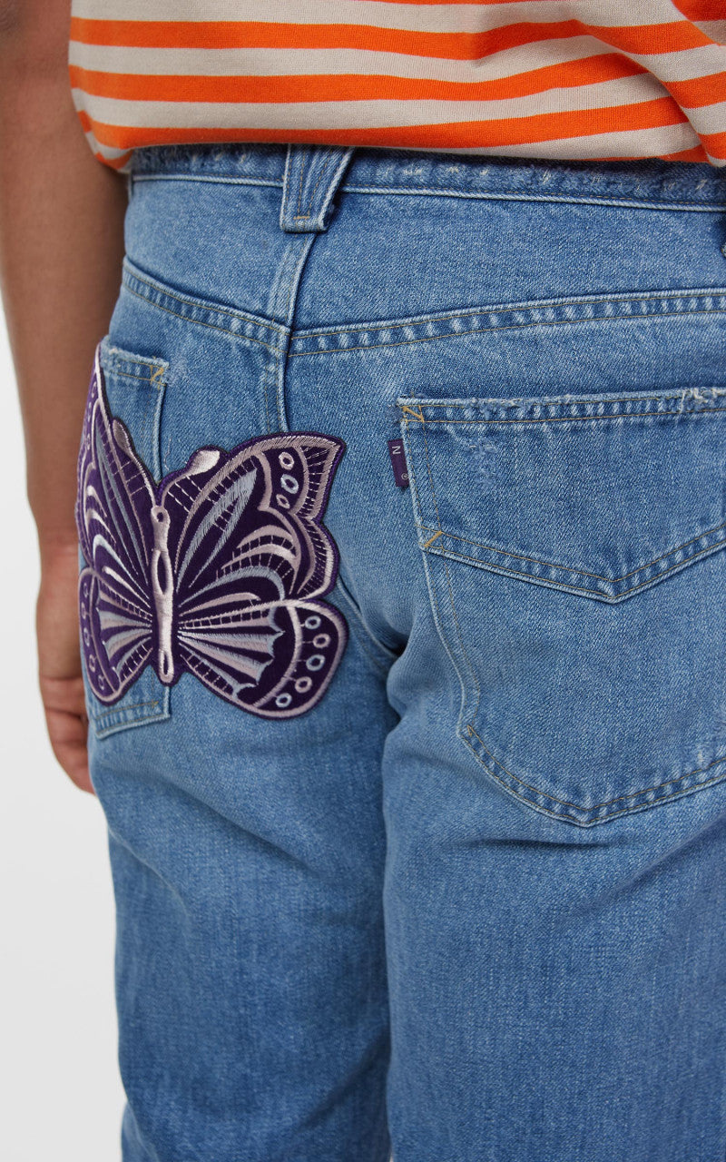 Needles Assorted Patches Slim Jean Indigo