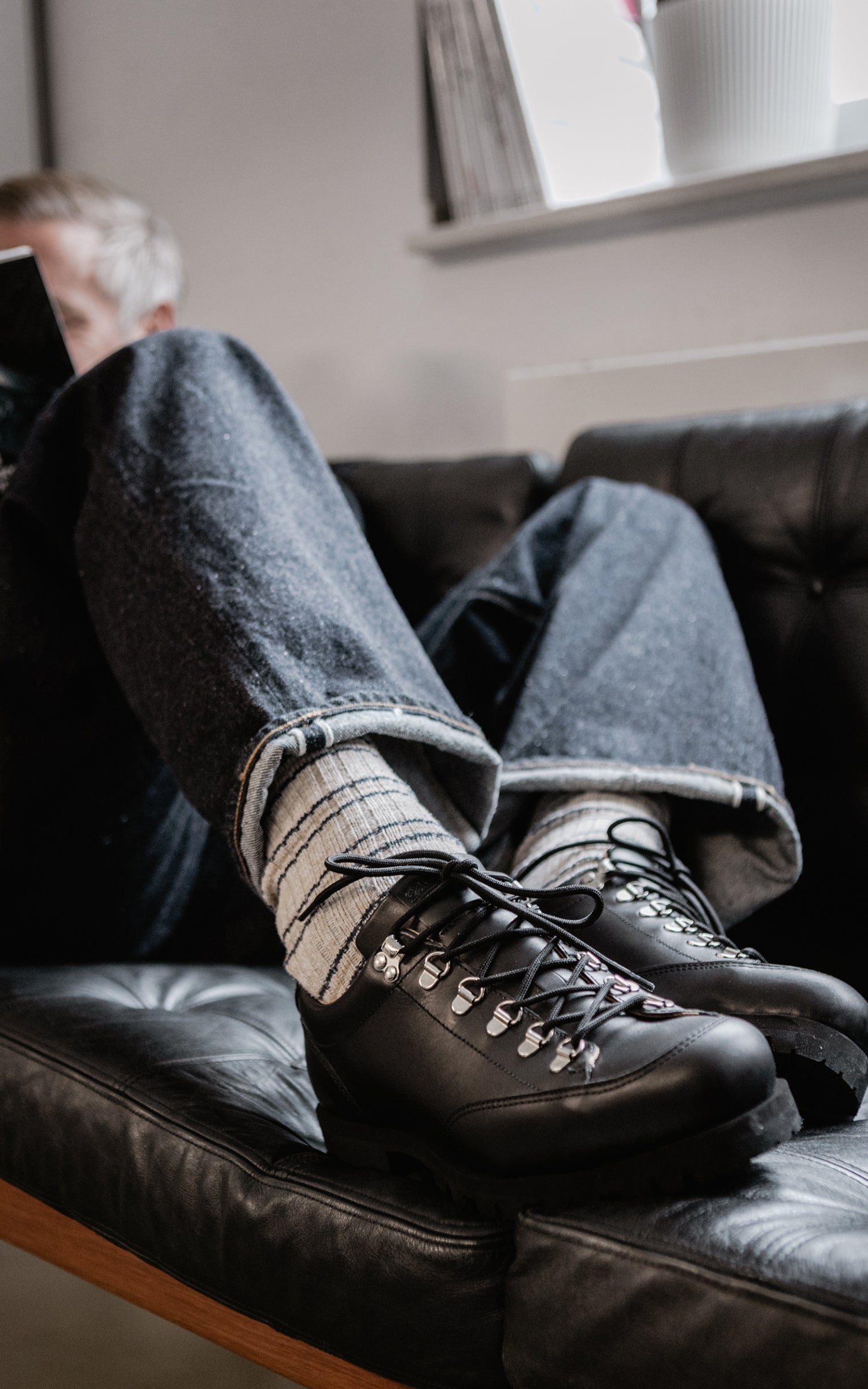 Kaptain Sunshine x Paraboot Montana Leather Black