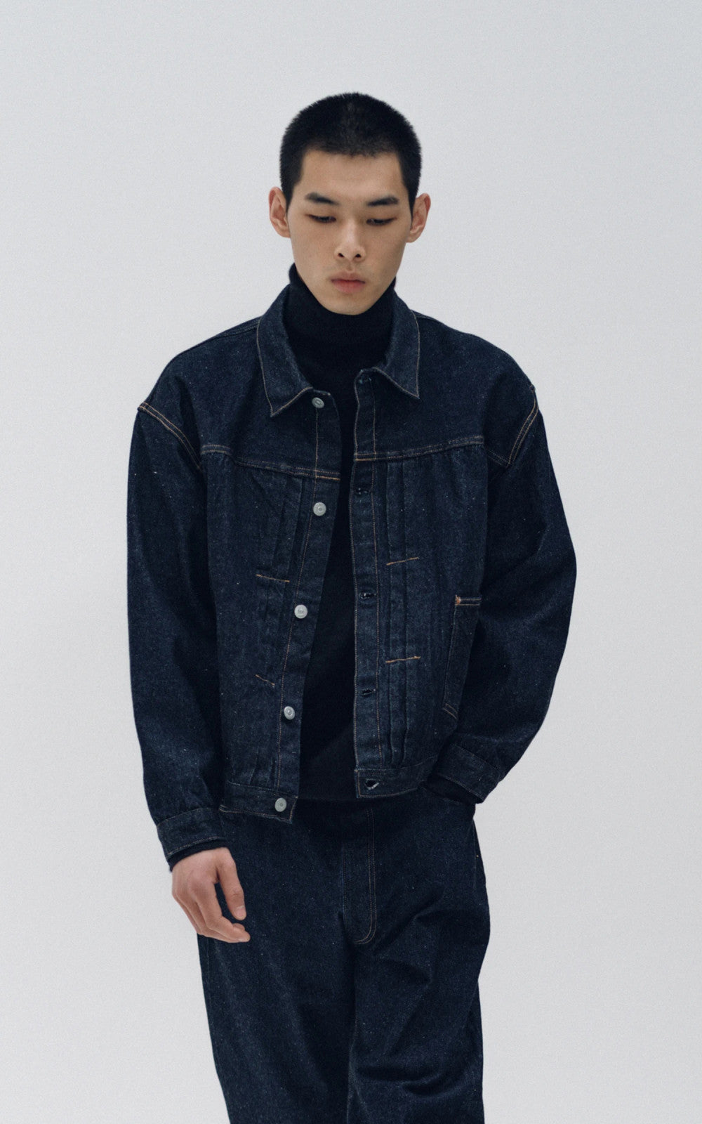 ジャケット・アウター KAPTAIN SUNSHINE washed denim tracker Kaptain Sunshine Denim Tracker 1P Jacket One Wash Indigo