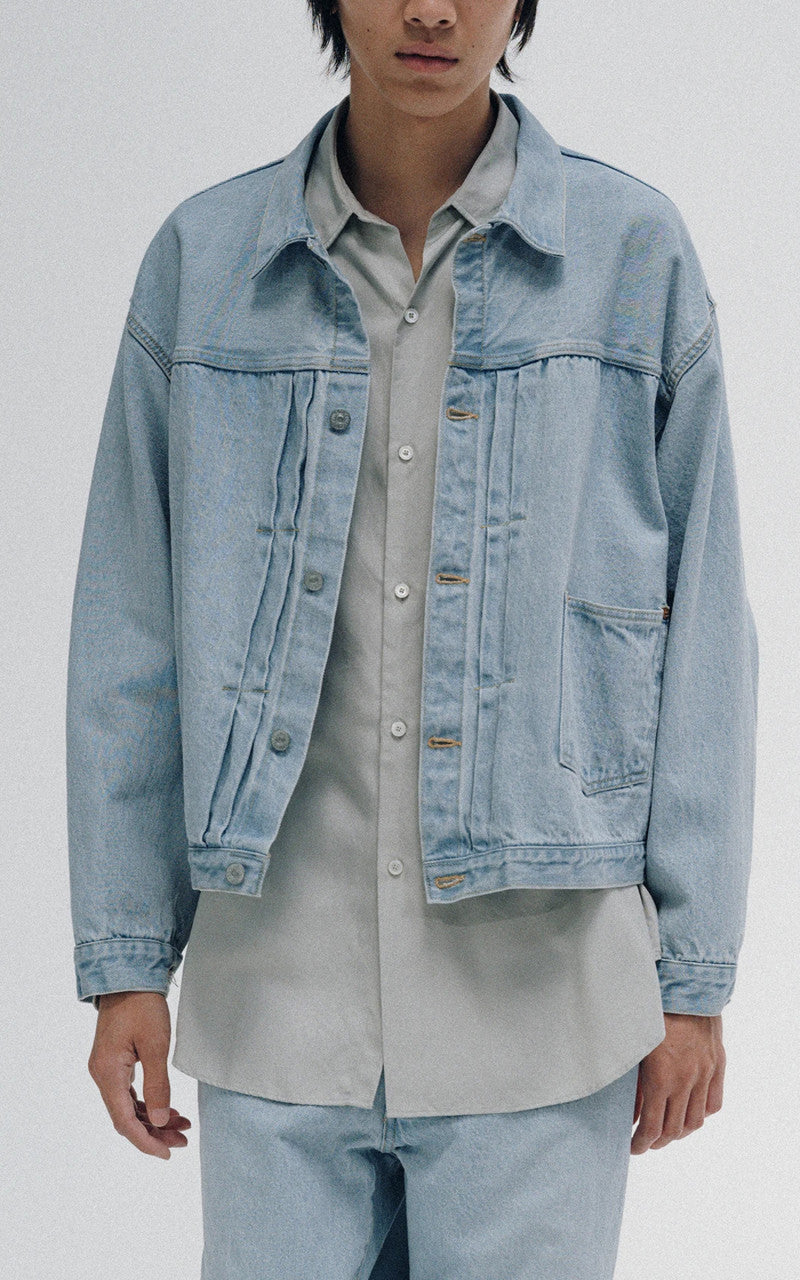 Kaptain Sunshine Denim Tracker 1P Jacket Indigo Ice Wash