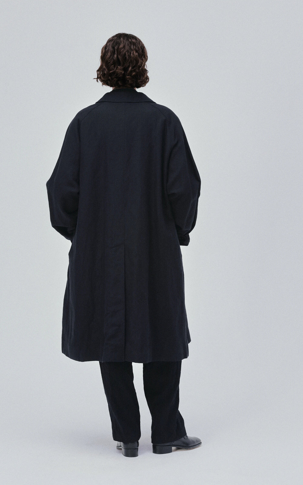 Kaptain Sunshine Cashmere Linen Walker Coat Black