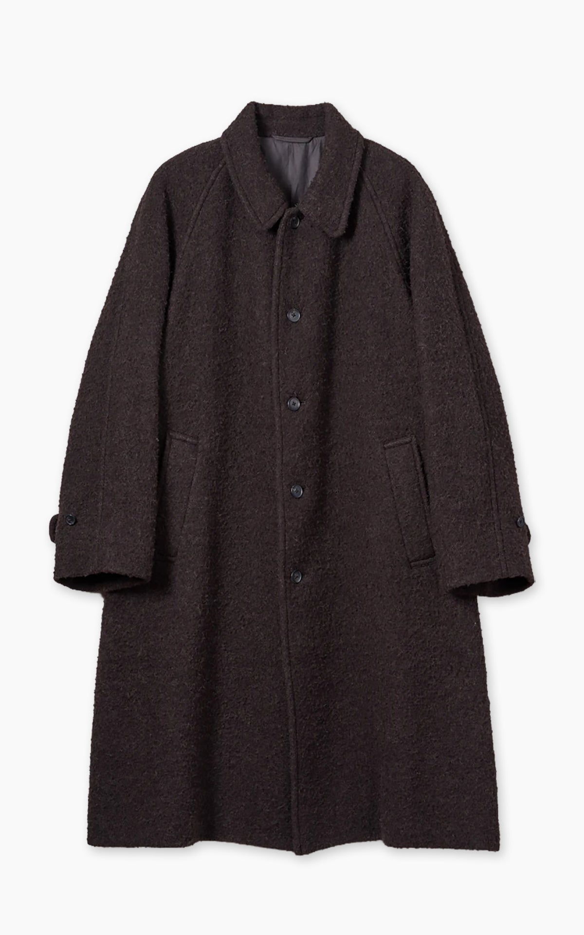 Kaptain Sunshine Napping Wool Umbrella Coat Top Brown