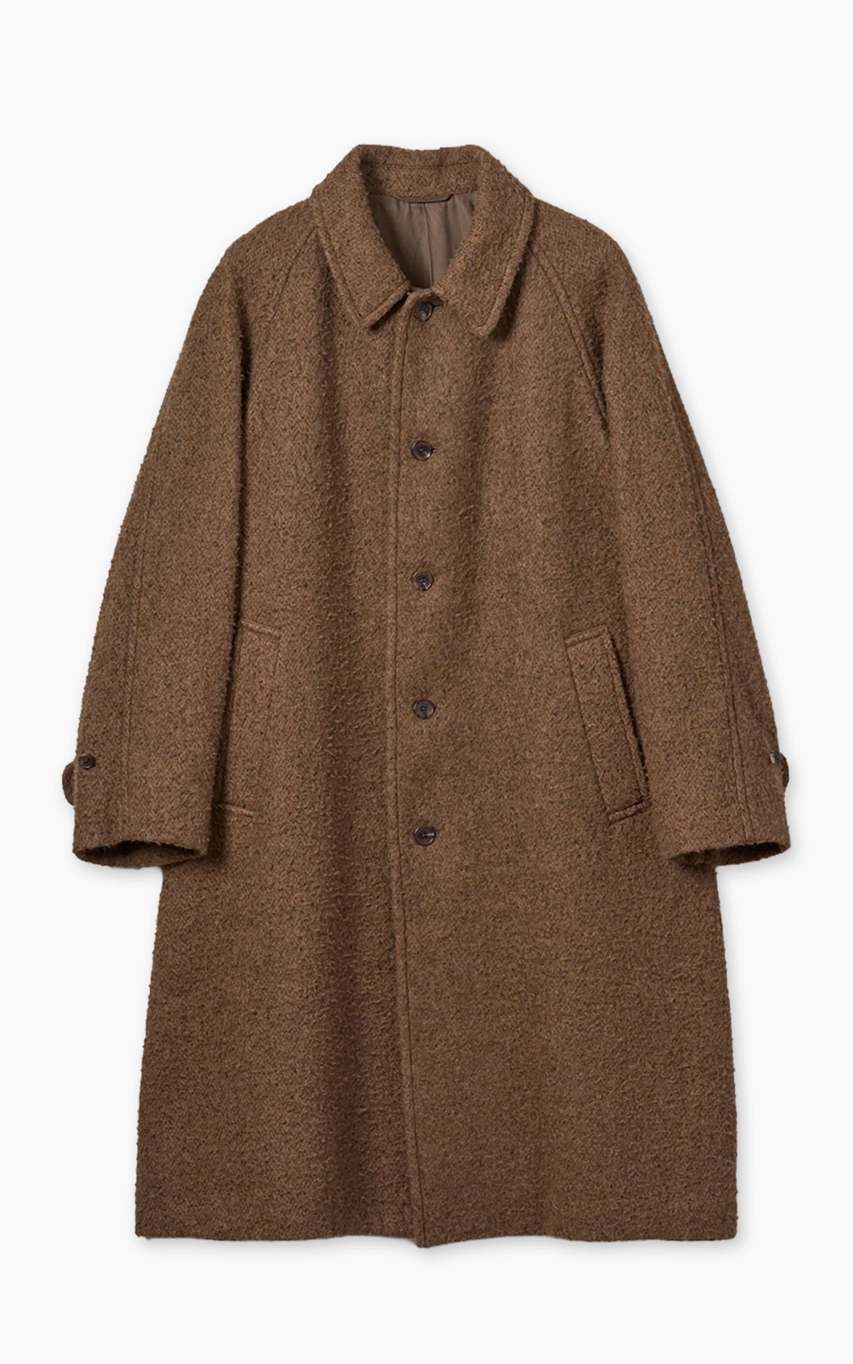 Kaptain Sunshine Napping Wool Umbrella Coat Top Khaki