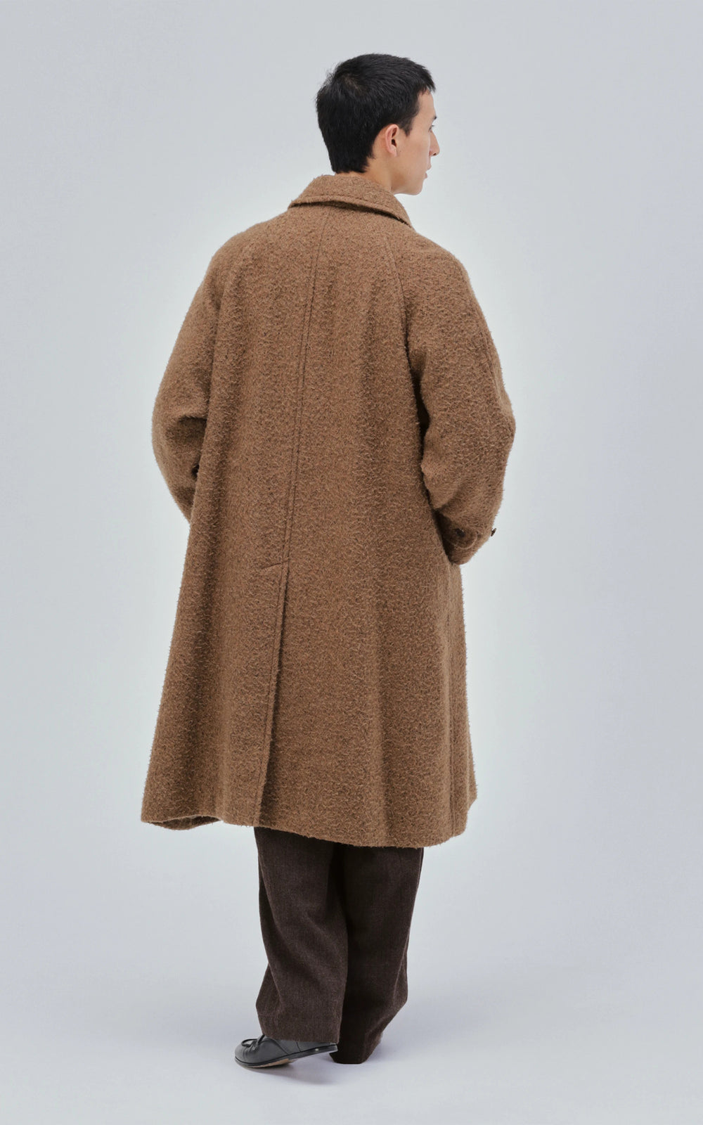 Kaptain Sunshine Napping Wool Umbrella Coat Top Khaki