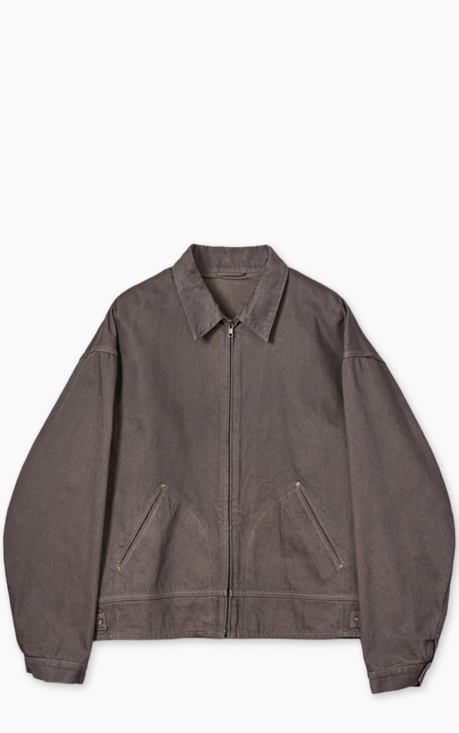 Kaptain Sunshine Dyed Denim Work Jacket Cub Brown