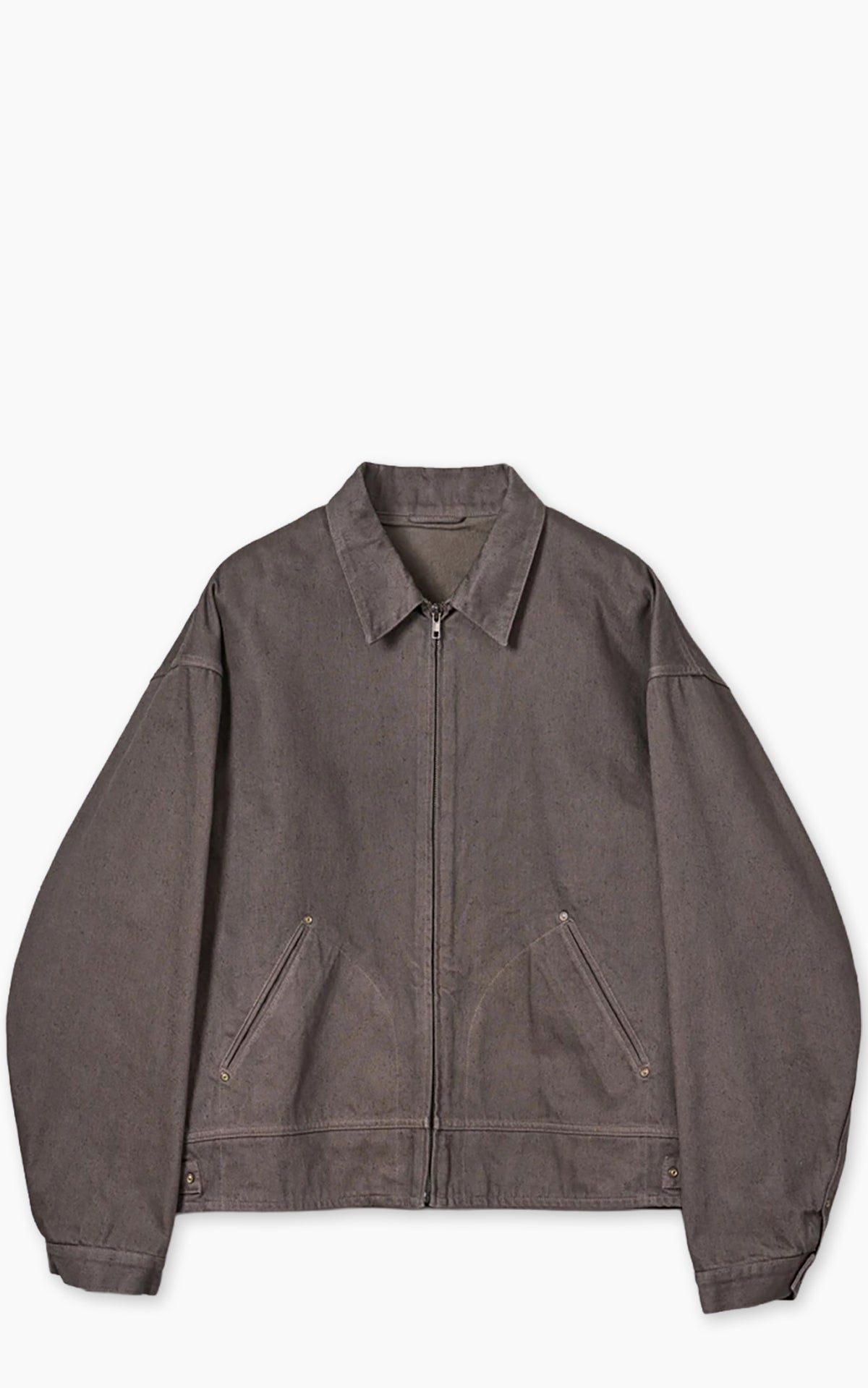 Kaptain Sunshine Dyed Denim Work Jacket Cub Brown