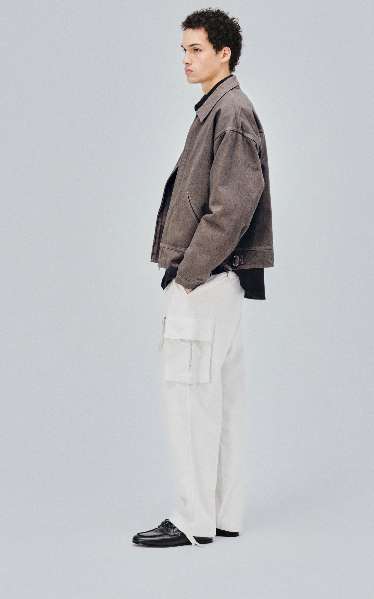 Kaptain Sunshine Dyed Denim Work Jacket Cub Brown
