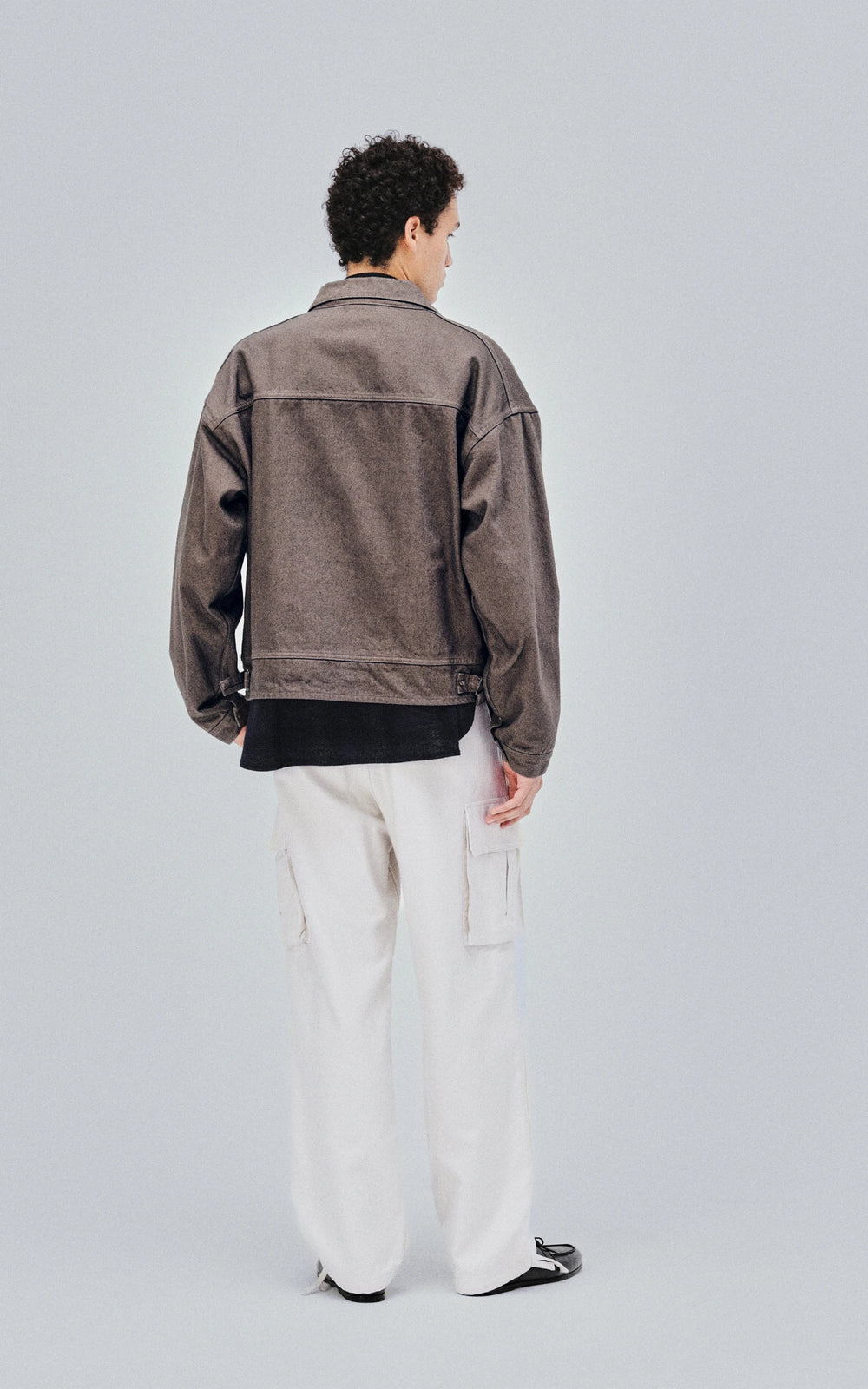Kaptain Sunshine Dyed Denim Work Jacket Cub Brown