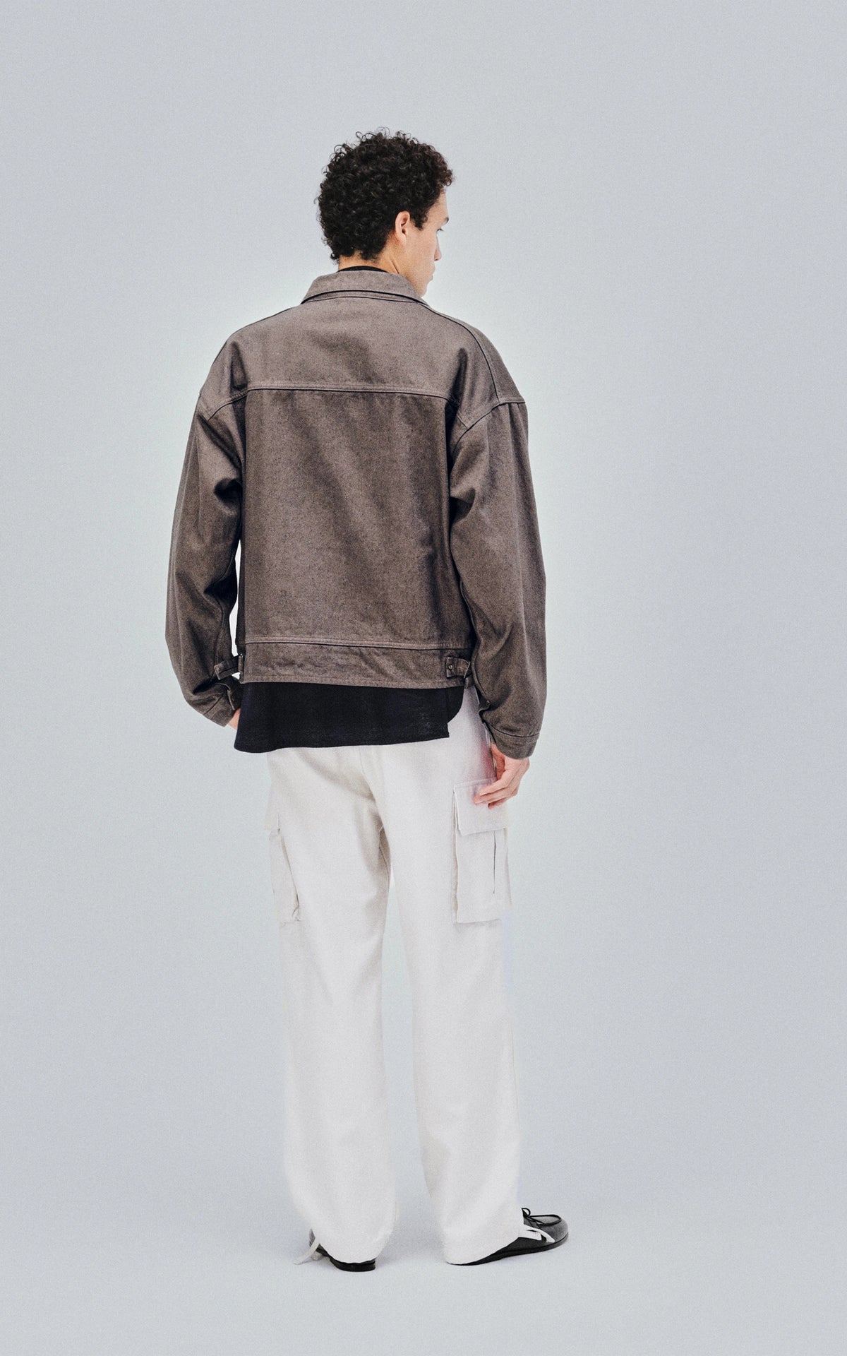 Kaptain Sunshine Dyed Denim Work Jacket Cub Brown