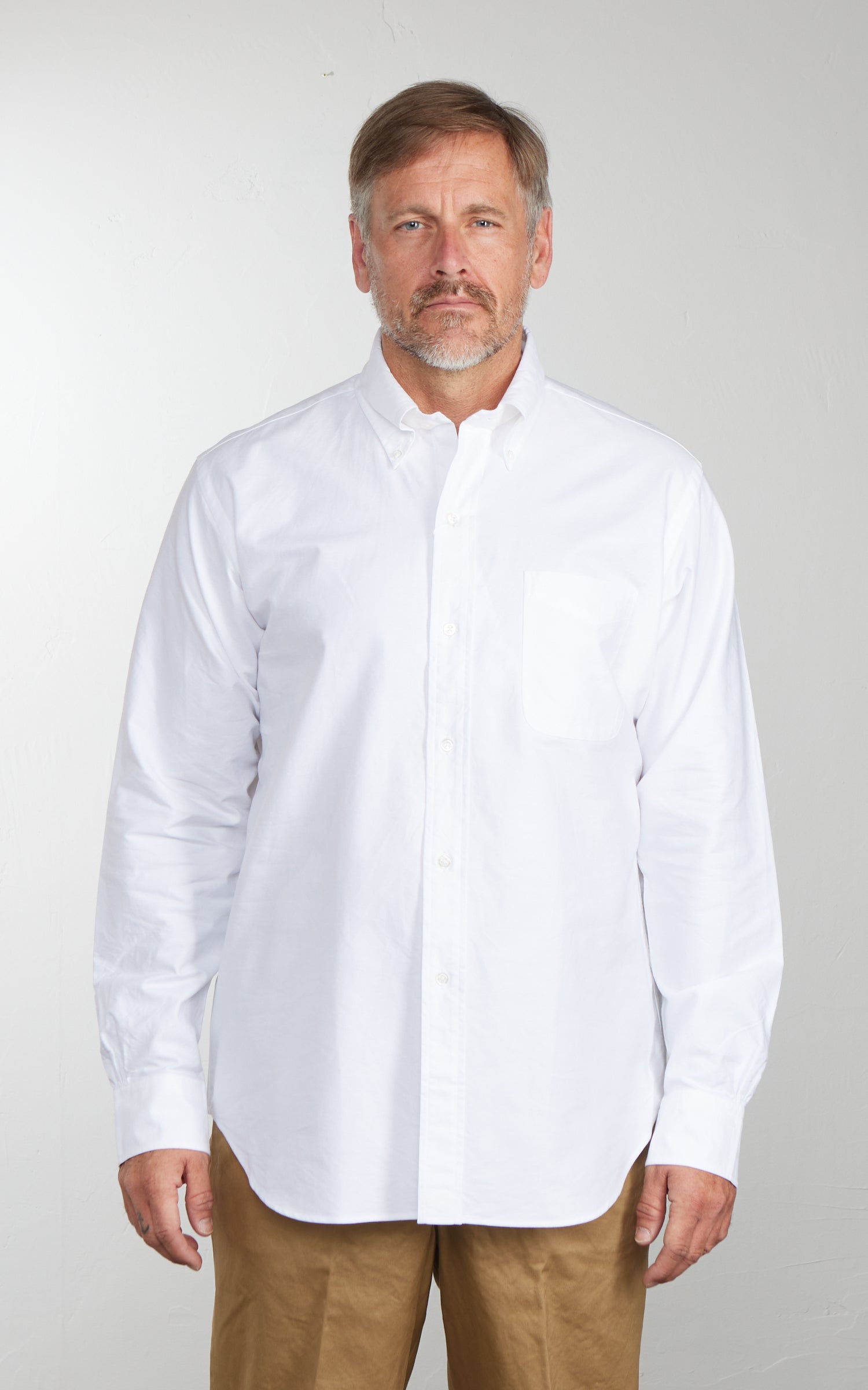 Kamakura Shirts Ametora Button-Down Selvedge Oxford Shirt White