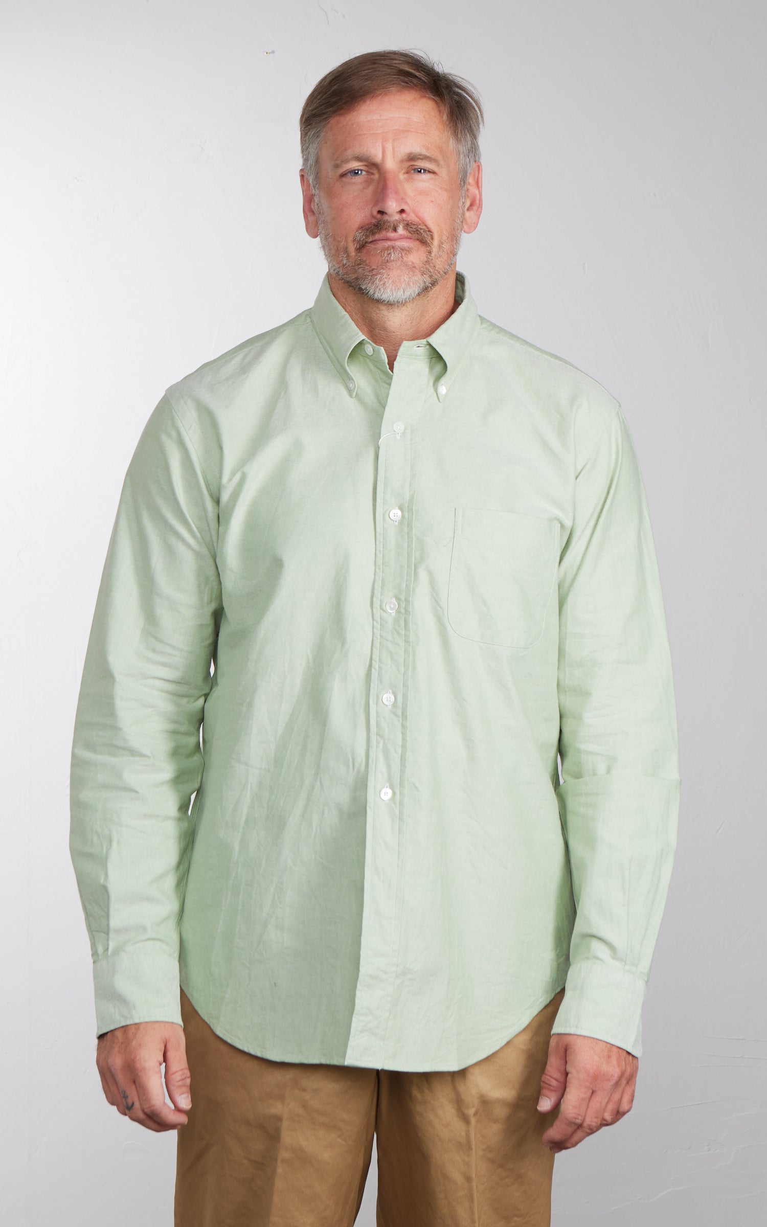 Kamakura Shirts Vintage Ivy Button-Down Oxford Shirt Green